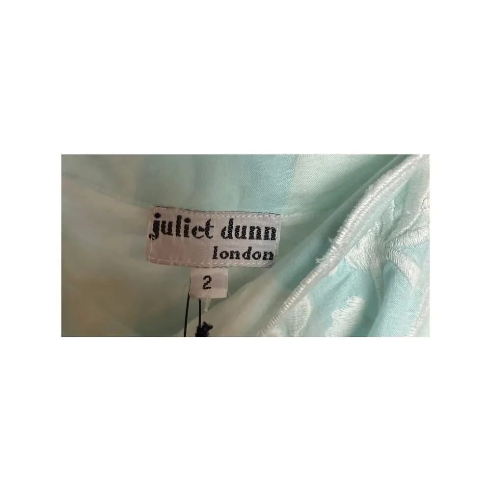 Juliet Dunn Blue Gingham Tie Shoulder Dress NWT Sz. 2 (US 6 - Image 7