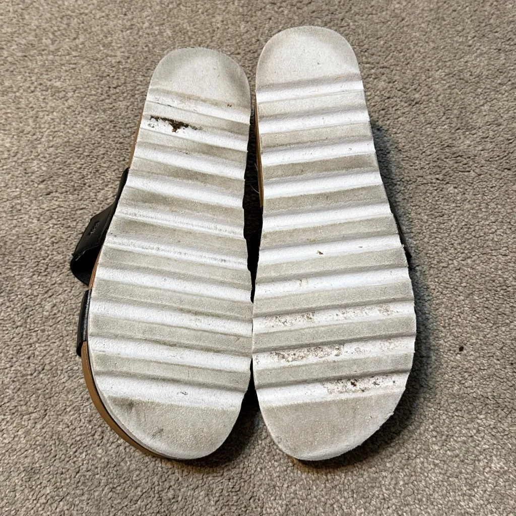 Reef Black Cushion Vista High Platform Double Strap Sandals Size 8 - Image 4