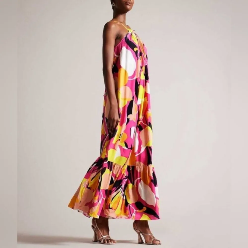 Ted Baker Abstract Print Maxi Dress Size 3 - Image 2