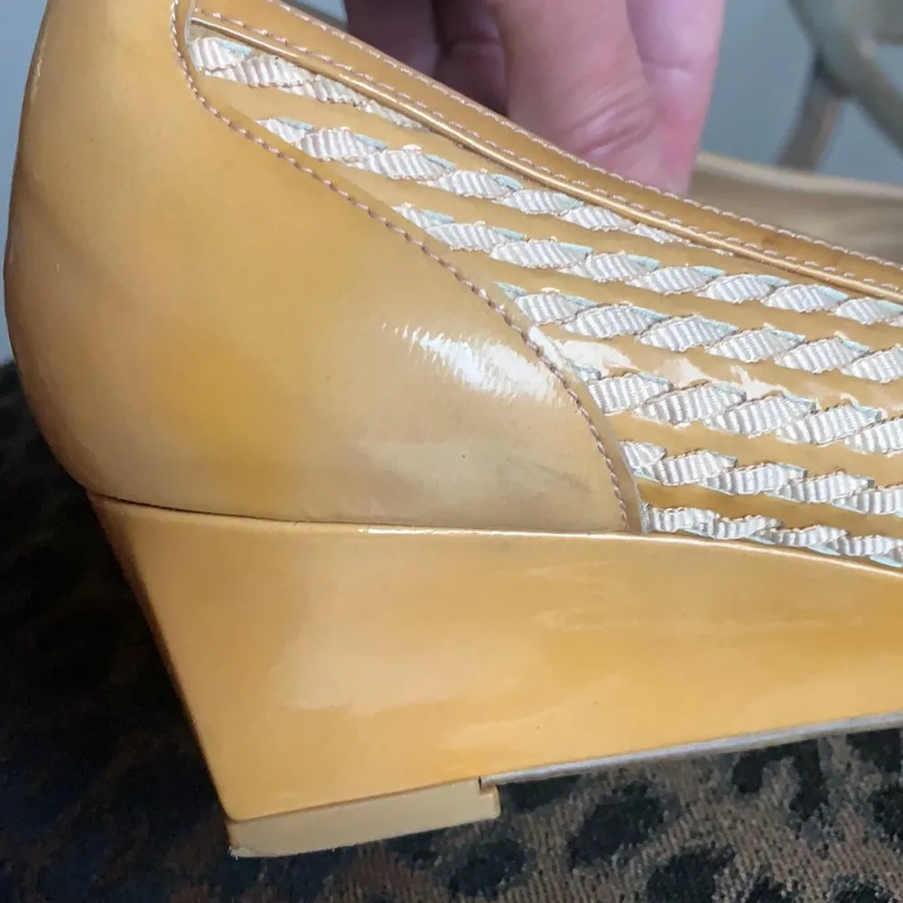 Stuart Weitzman Butterscotch Wedge Heels Size 6.5 - Image 5