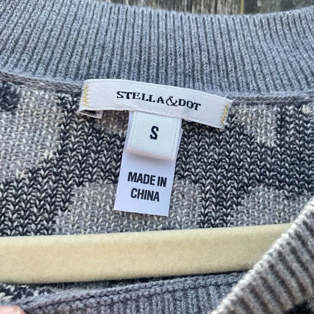 Stella & Dot Leopard Side Button Sweater | S - Image 4