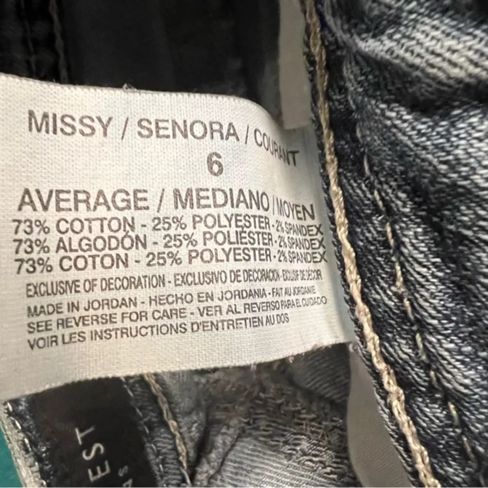 Nine West Date Night Jeans Bootcut Embellished Pocket Jeans 6/28 Midrise - Image 14