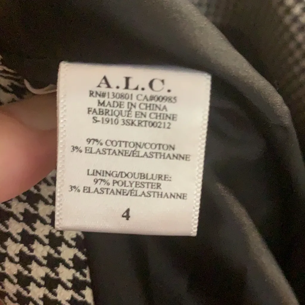 ALC Frank A.L.C. Houndstooth ruffle‎ mini skirt - Image 7