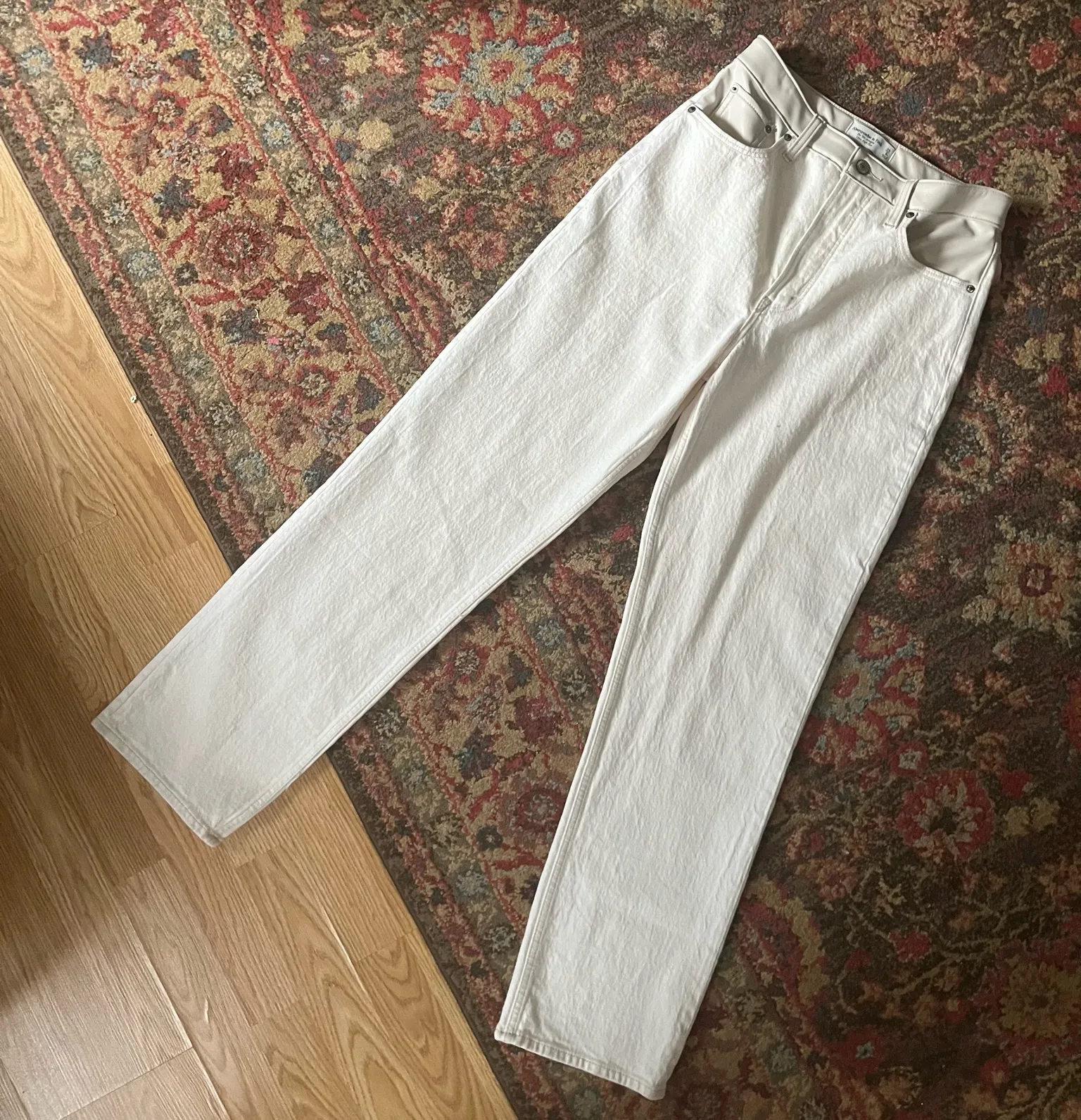 A&F 90’s ultra high waisted leather trim pants  - Image 4