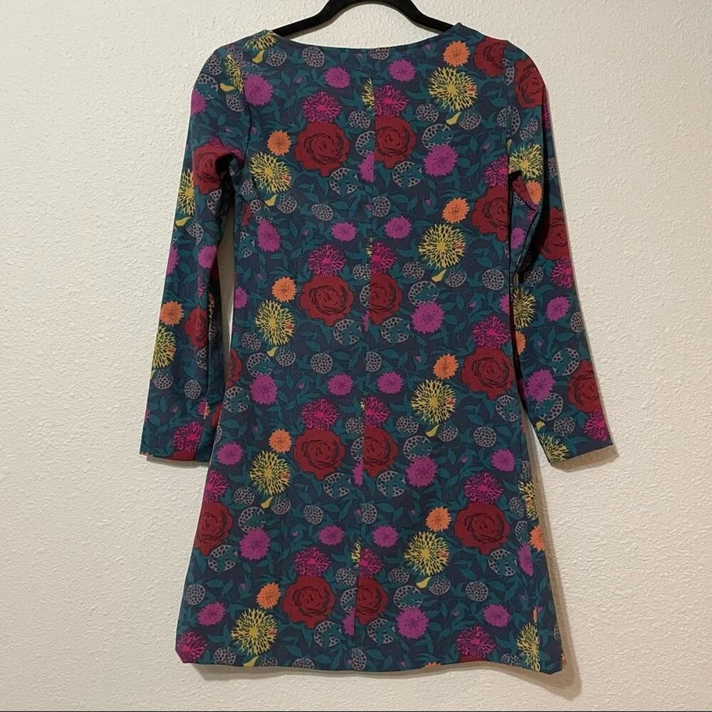 America Apparel Long Sleeve Multi Color Floral Mini Dress XS - Image 9