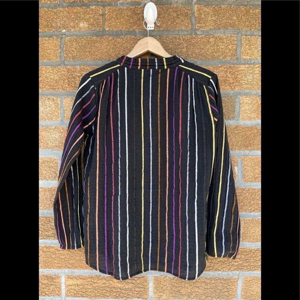 ACE & JIG METALLIC STRIPE TOP BLOUSE XS - Image 8