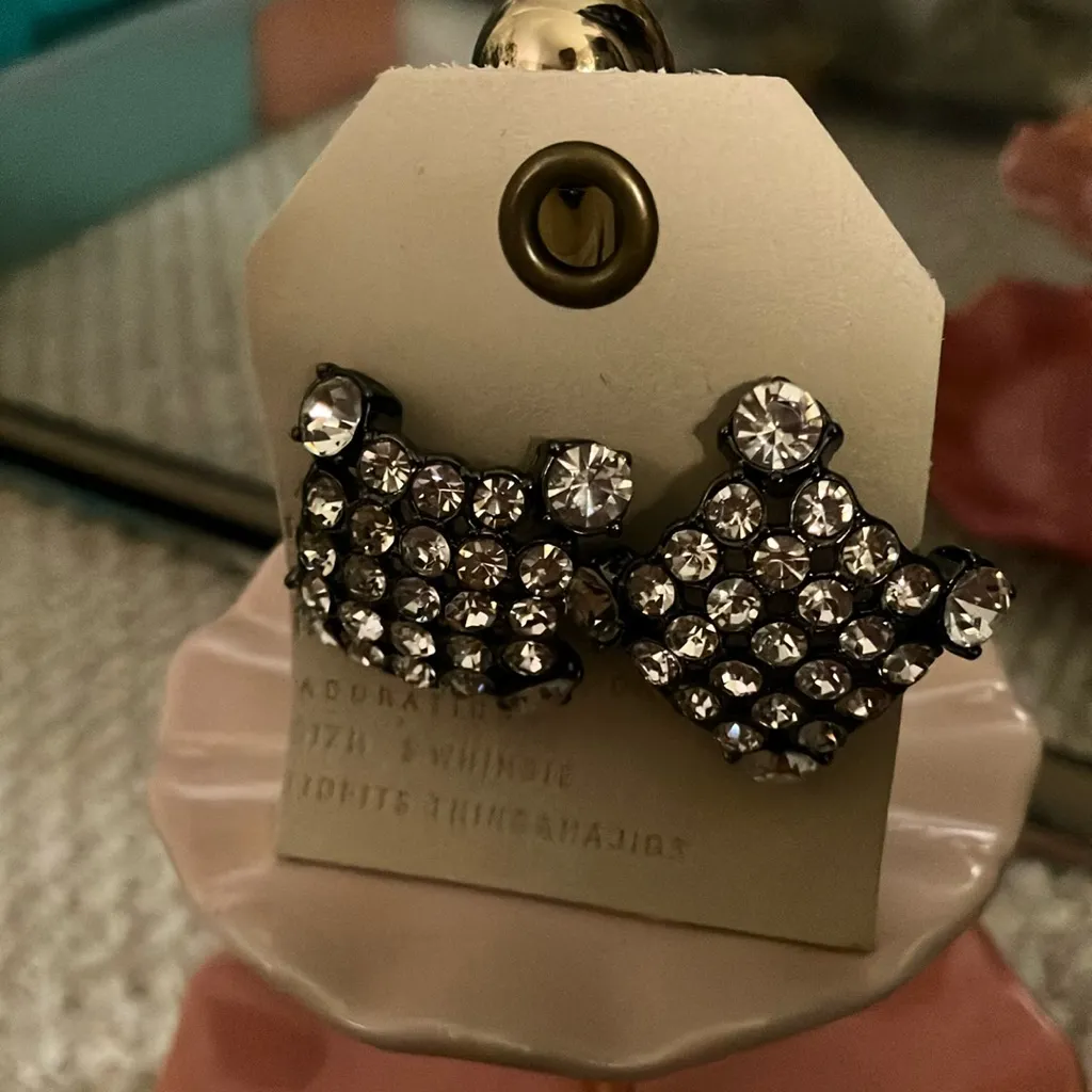 Anthropologie crystal square post earrings NWT - Image 3