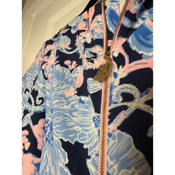 NWOT Lilly Pulitzer Kayla‎ Stretch Dress Bright Navy Amore (Size 0) - Image 7