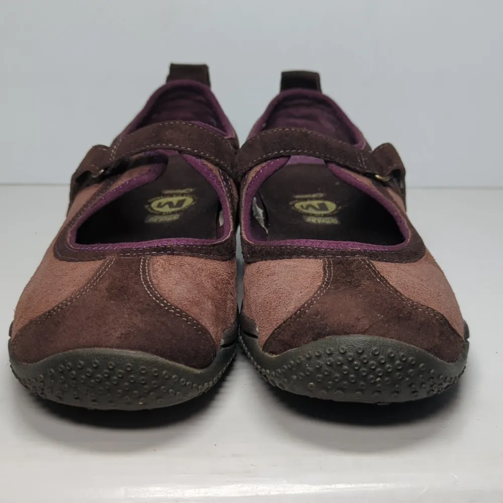 Merrell Brown and Purple Mary Jane sporty ballet flat sneaker Flats Granola Girl - Image 3