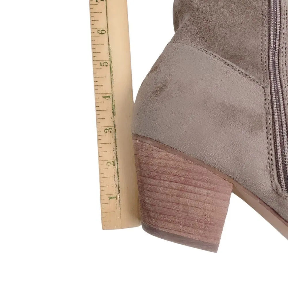 Aukusor Woman’s 9.5 Soft suede stretch Heeled Ankle bootie - Image 7