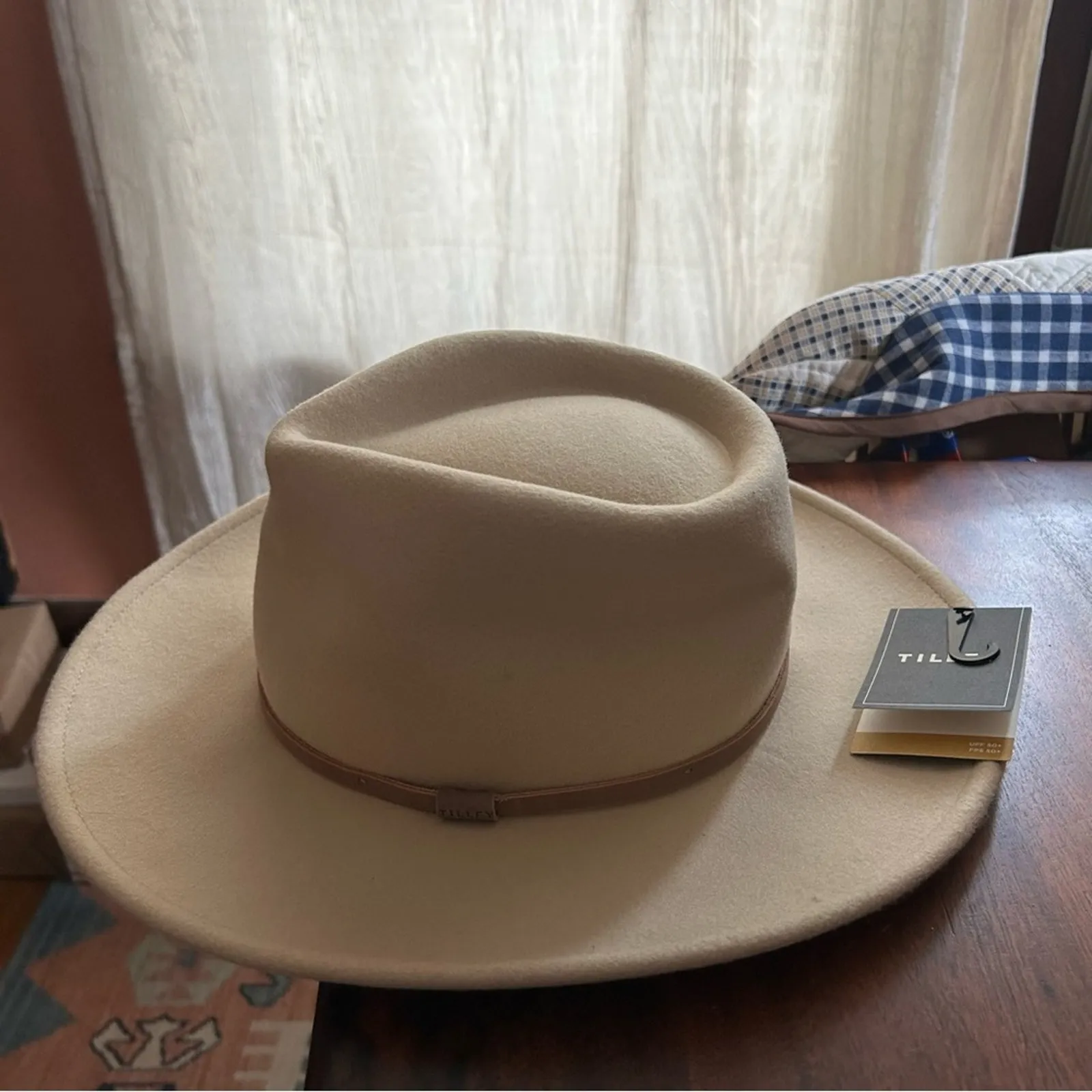 Tilley Jasper Wool Hat Bone Cream Tan 100% Wool Felt NWT Size M - Image 4