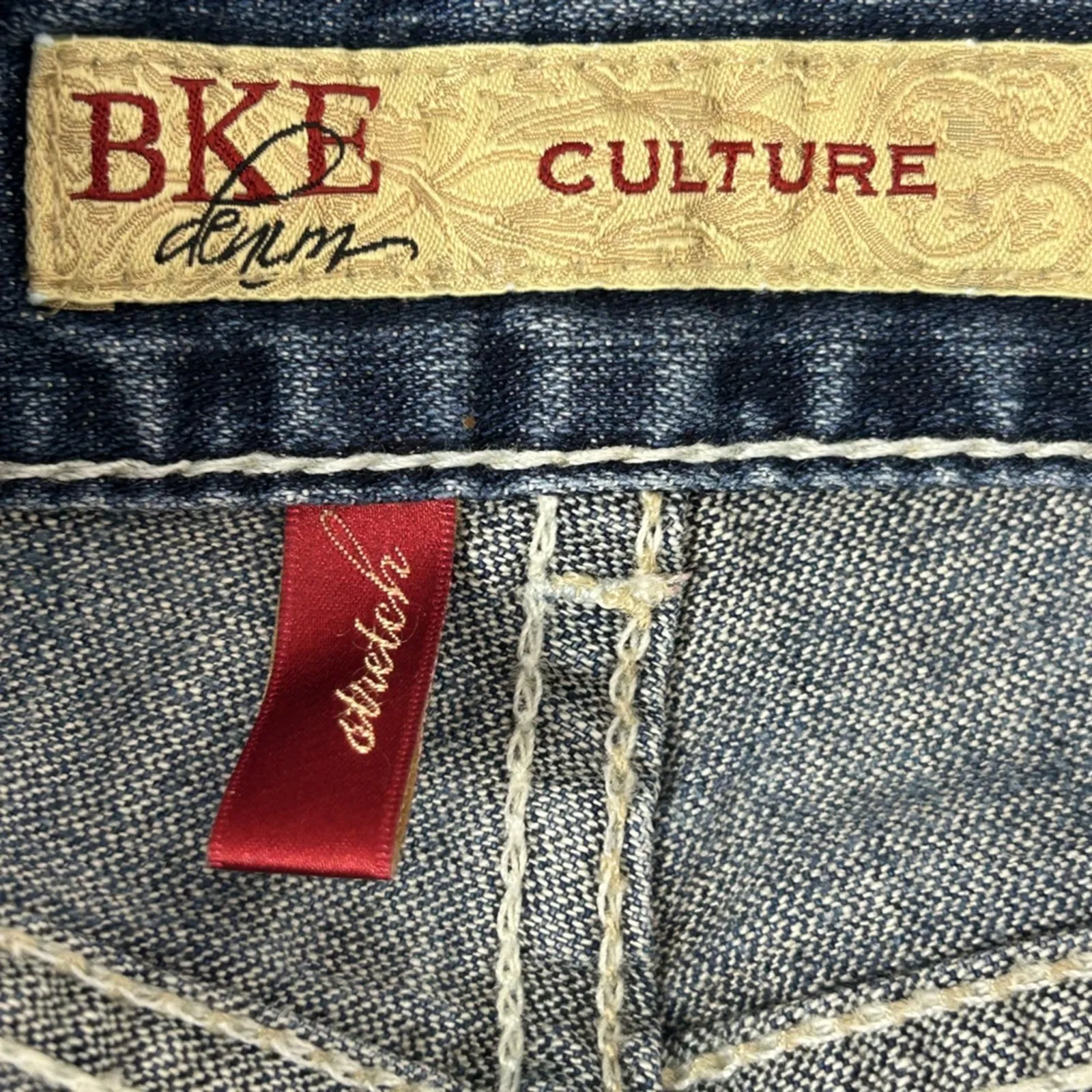 BKE Culture Bootcut Jeans 28x35.5 | Distressed Stretch with Embellishments - Image 8
