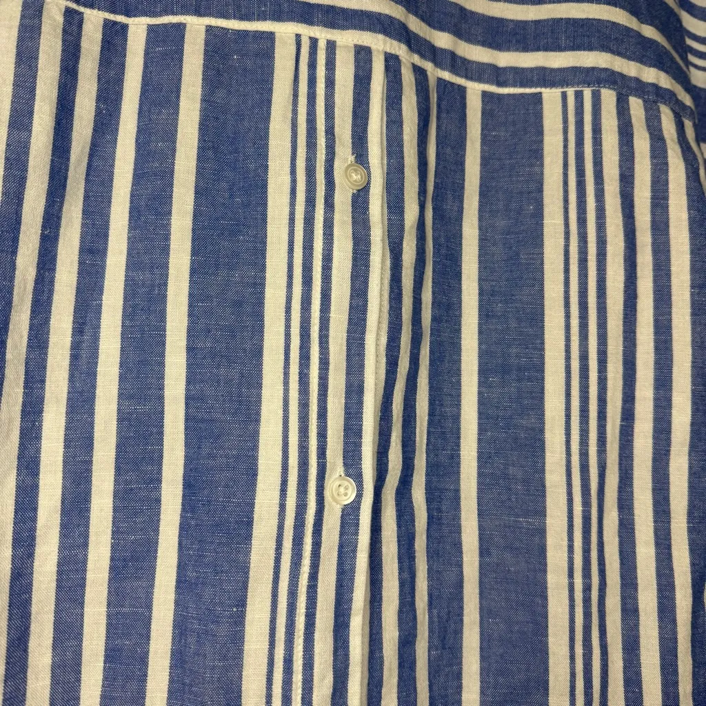 Madewell Courier Button-Back Shirt in Hinsdale Stripe Women’s Small Linen Blend - Image 7
