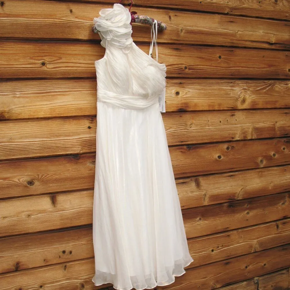 NWT Mac Duggal ROSETTE ONE SHOULDER TEA LENGTH DRESS - Image 7