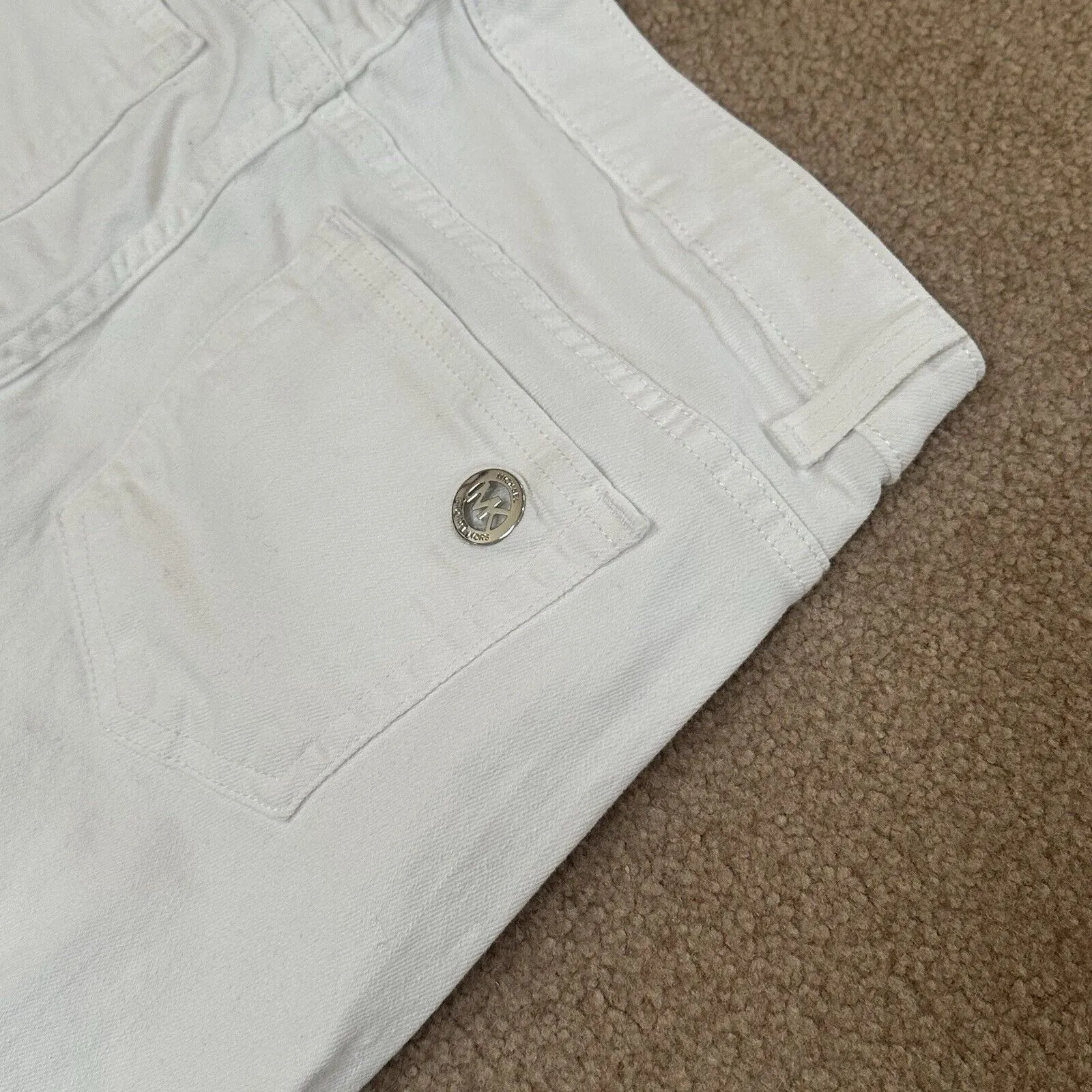 Michael Kors Skinny Ankle Denim Jeans White Women’s Size 6 - Image 5