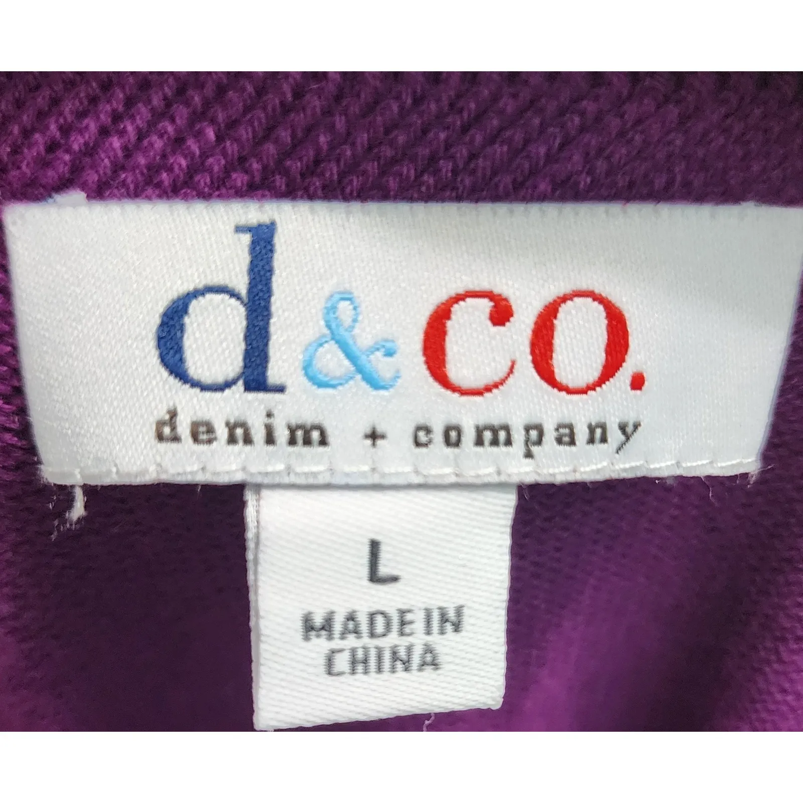 Denim & Co. Women's Purple Knit Tunic Top with Pockets Size‎ L Size L - Image 3