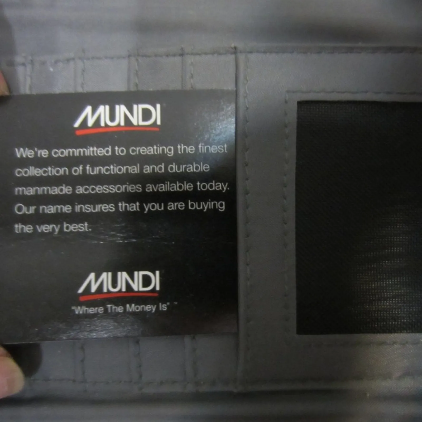 Classic Gray Woven Clutch Wallet Mundi RFID Organizer Purse - Image 5