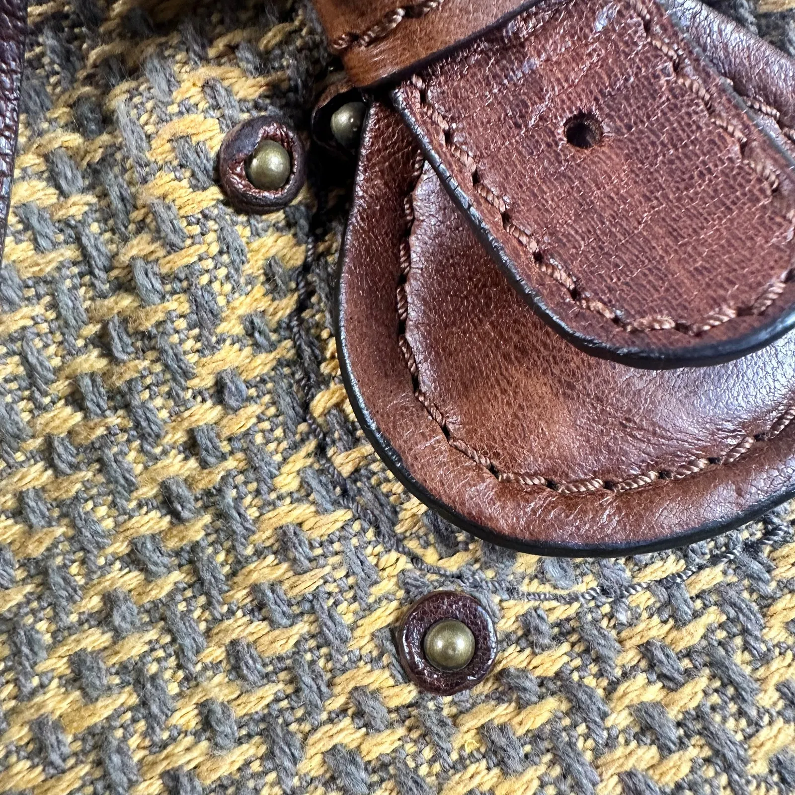 Vintage Chloe Paddington Leather & Tweed Satchel Bag Large Authentic - Image 15