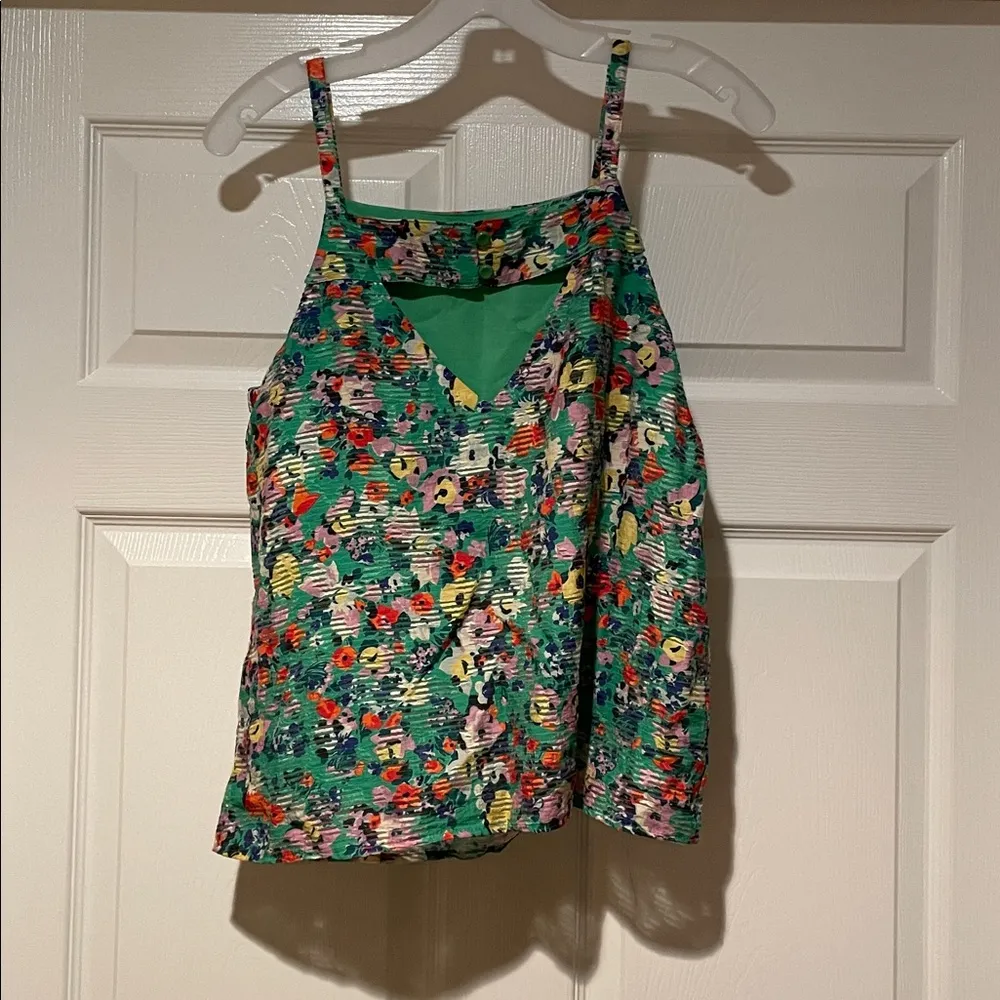 Maeve  Green Floral Blouse - Image 2