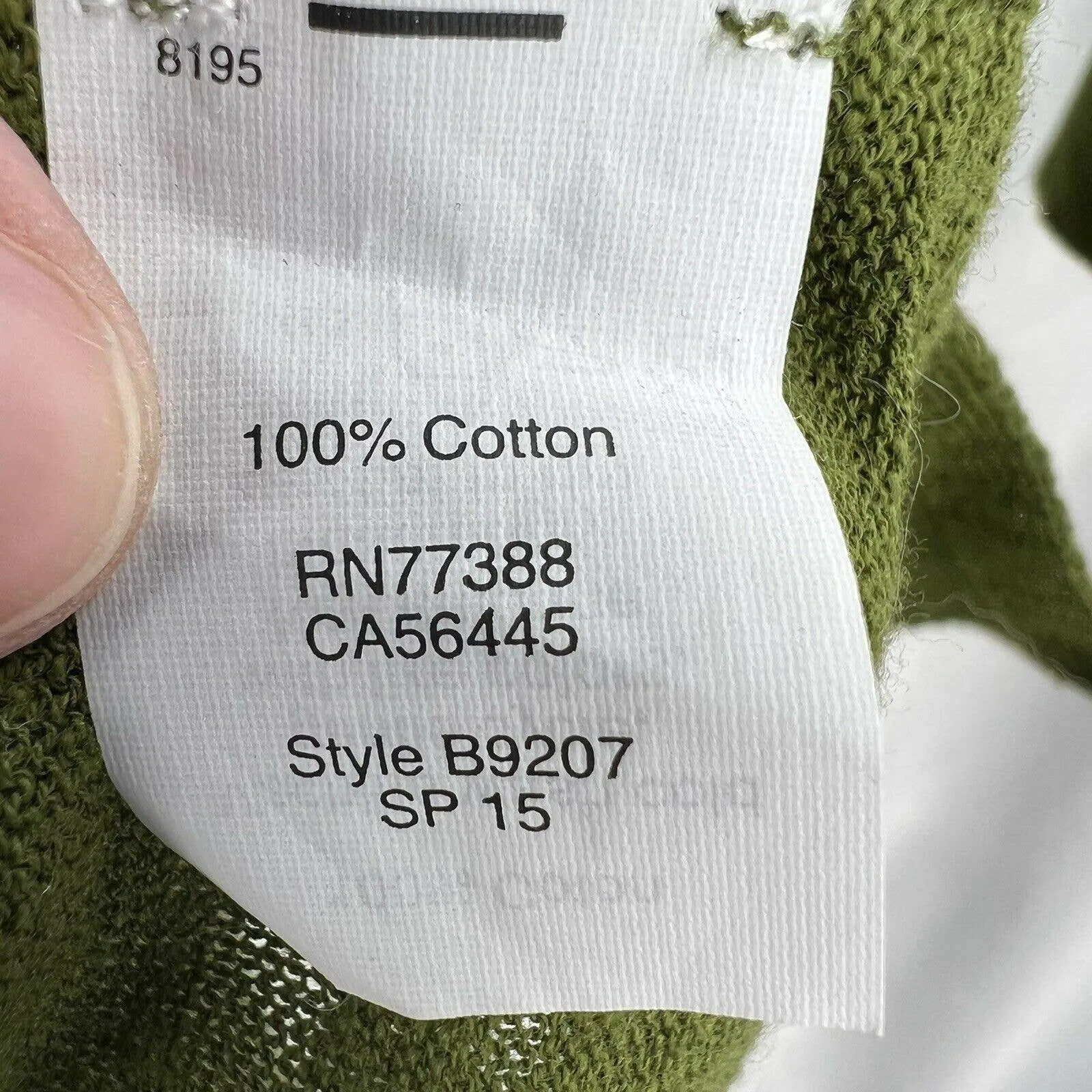 J‎ Crew Green V Neck Lightweight Cotton Sweater Size XXS - Image 4