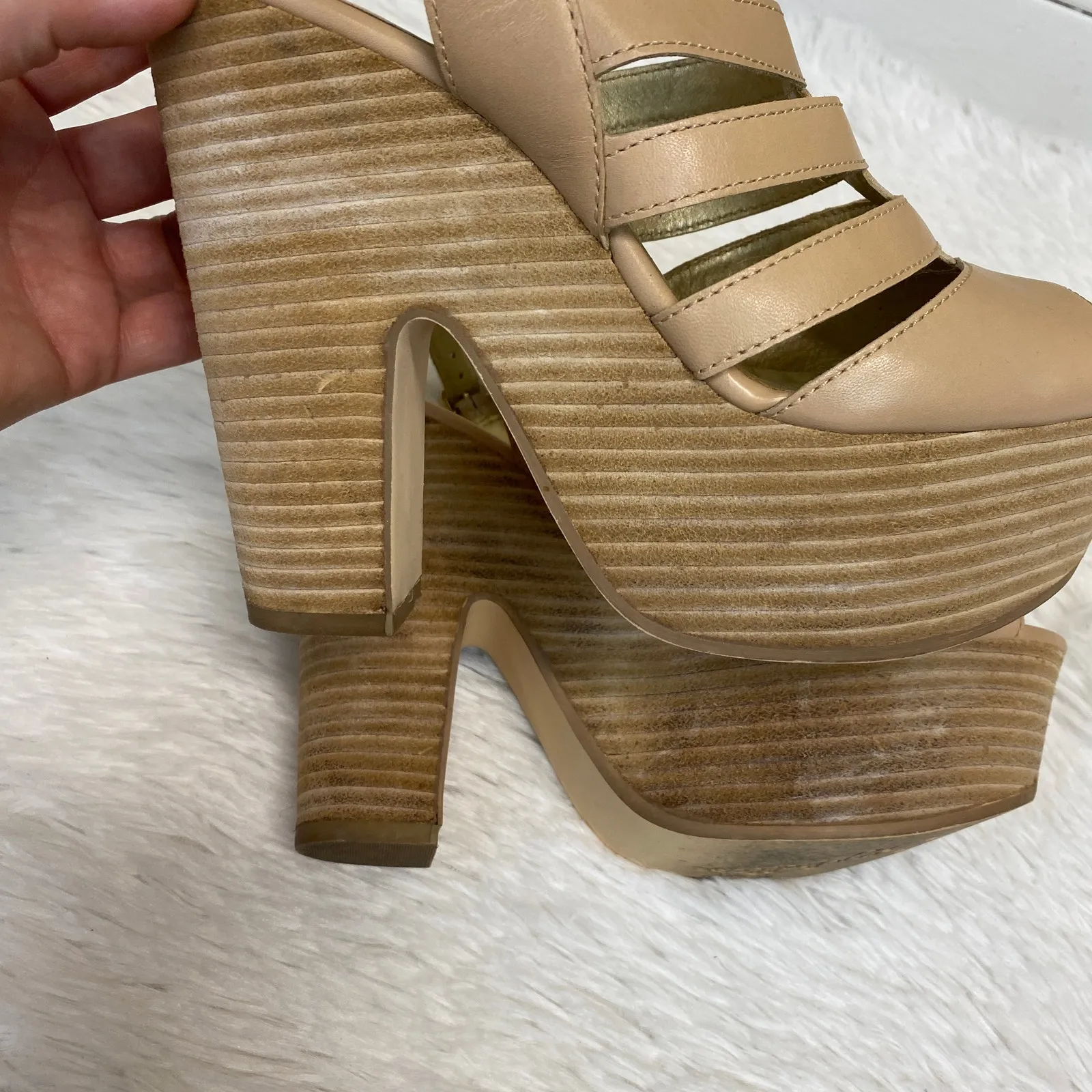 Anthropologie Seychelles Haven't Got A Worry Sandal Vacchetta Leather 8.5 - Image 8