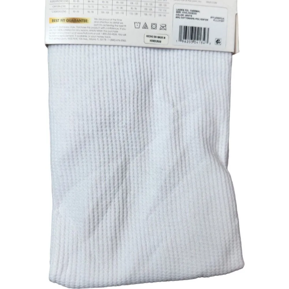 Fruit of the Loom EverSoft Women's Waffle Crew Shirt Size White 3X (22) NEW - Image 7