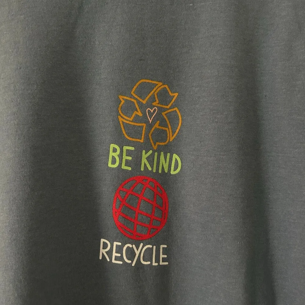 Re.Purpose Women's Be Kind Recycle Graphic Blue Tee T - Image 2