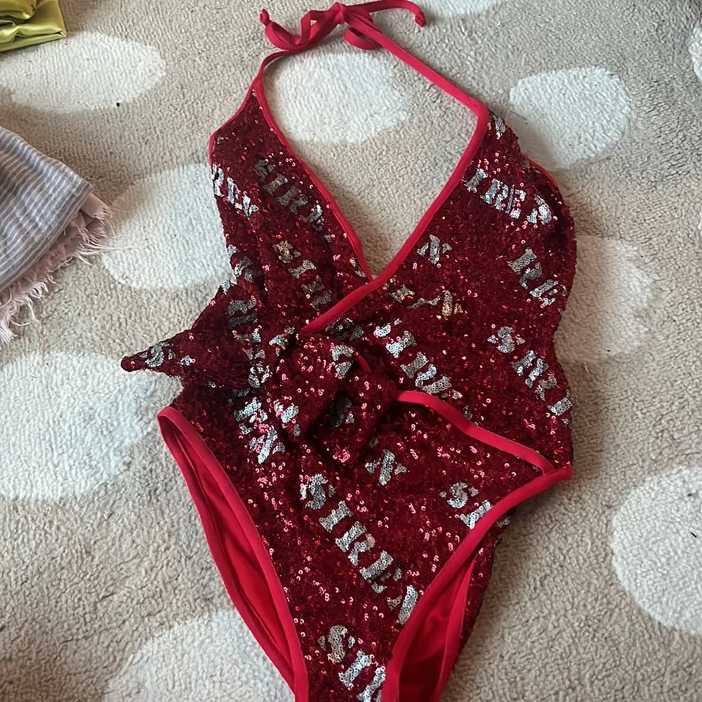 NWT moschino Siren Hollywood Stencils Sequins One-piece Swimsuit - Image 3