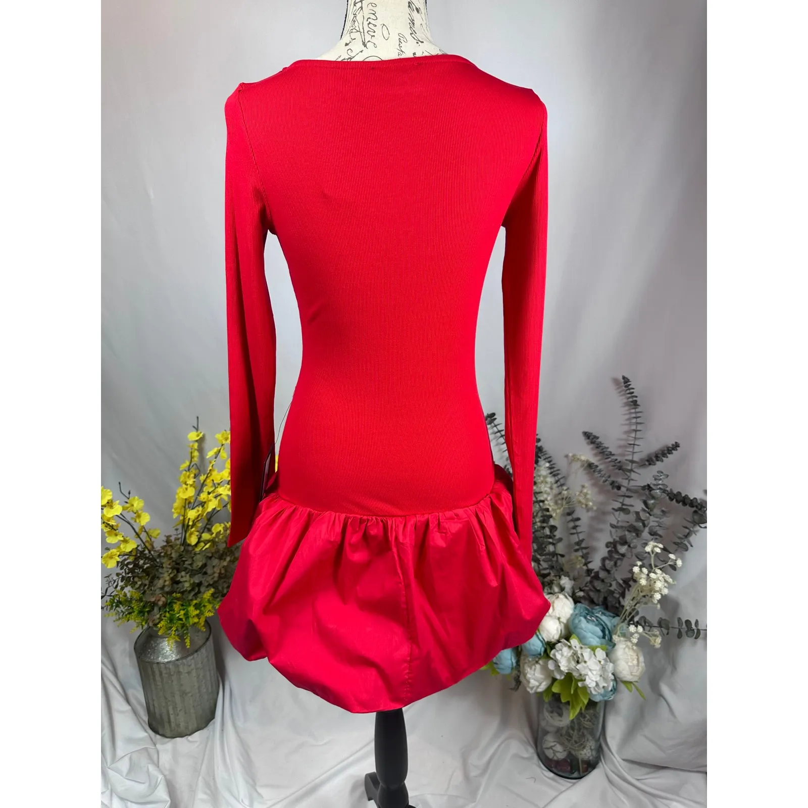 Lulu’s Ideal Approach Red Long Sleeve Mini Dress S - Image 13