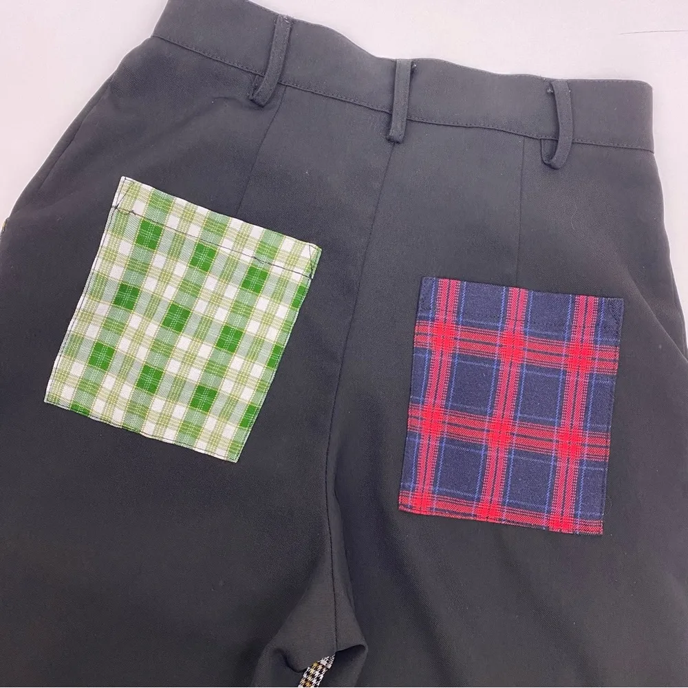 The Ragged Priest X Free People Error Plaid Patchwork Straight Leg Pants Trouser - Image 14