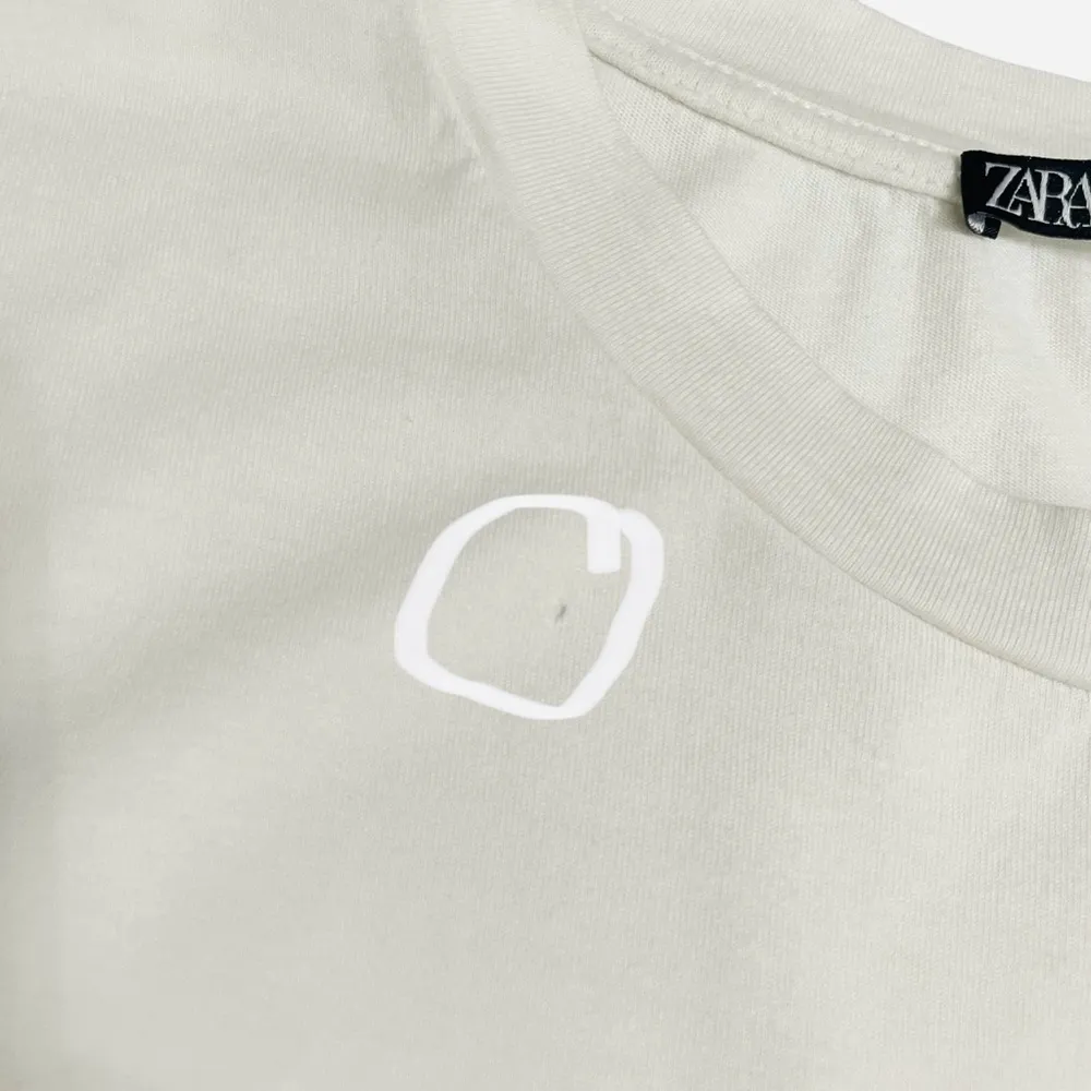 Zara Graphic White T-Shirt with Colorful Print size S - Image 7