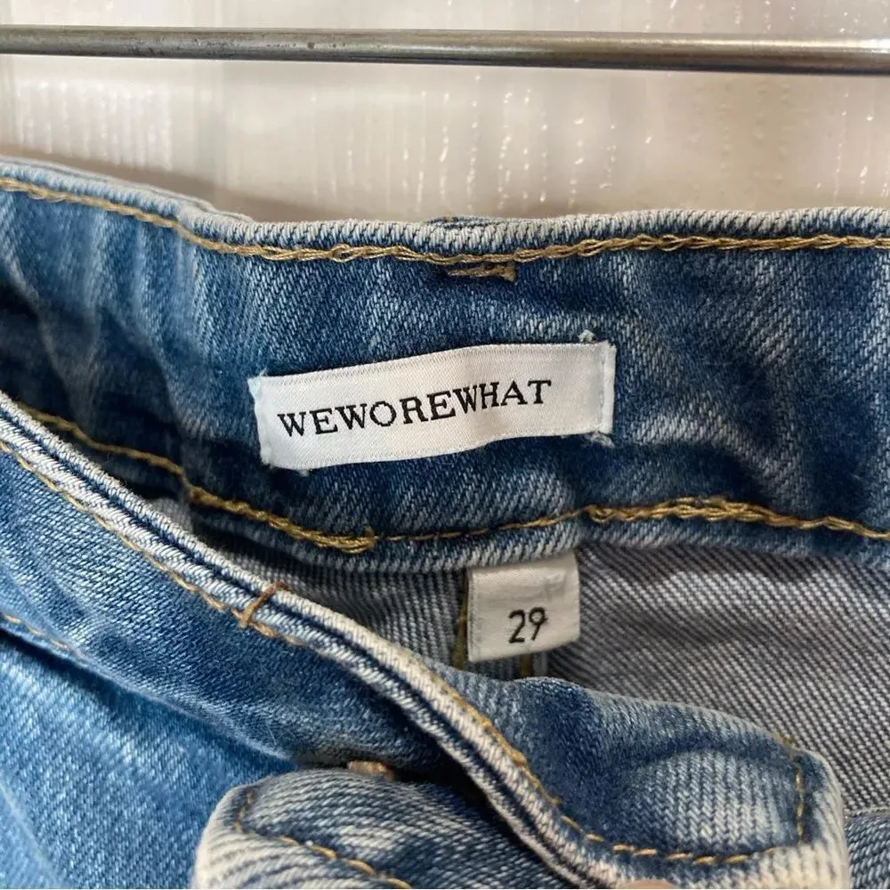 WeWoreWhat The Danielle High Rise Vintage Straight Button Fly Jeans Size 29 - Image 4