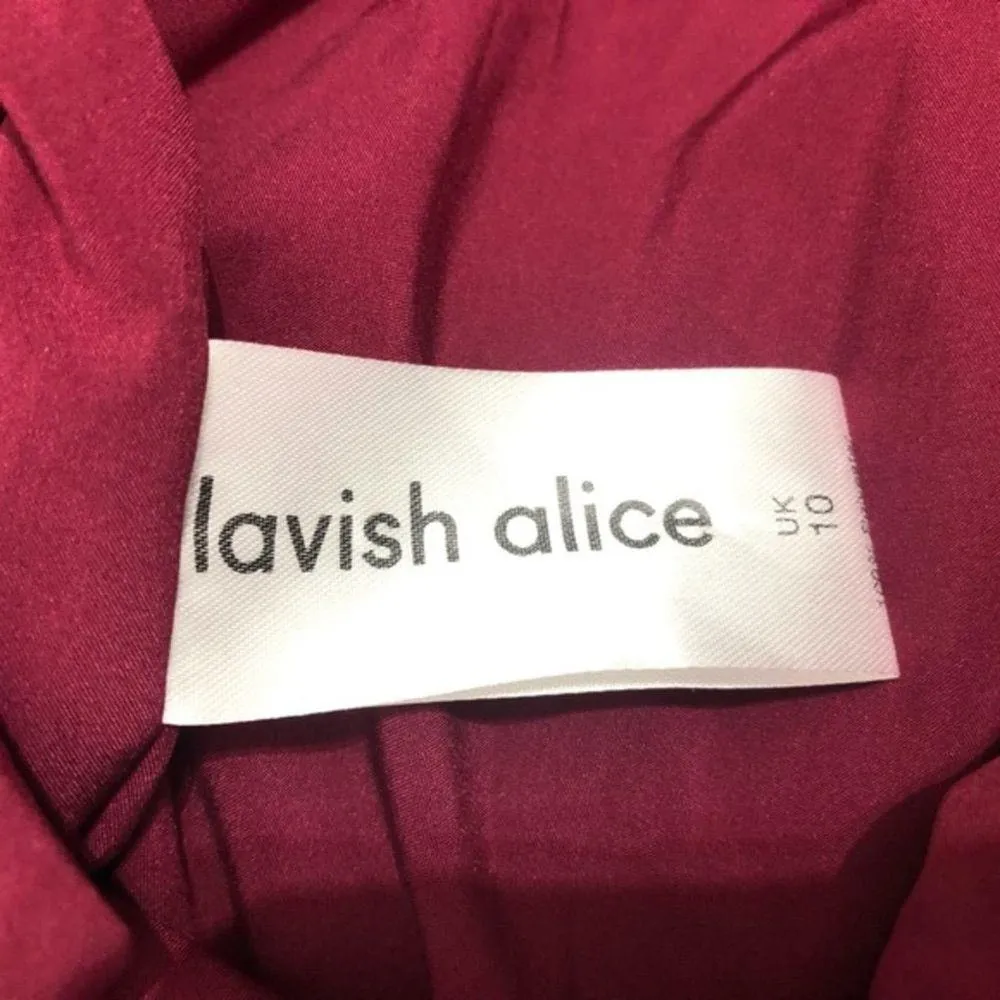 Lavish Alice Long Sleeve Satin Ruched Mini Dress Size 6 NWT - Image 9