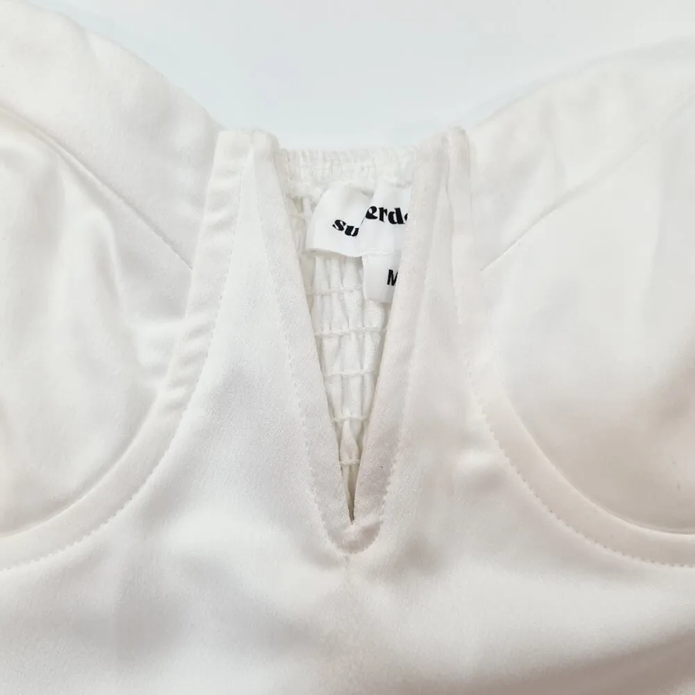 Superdown Coralia Bustier Top in White Medium - Image 4