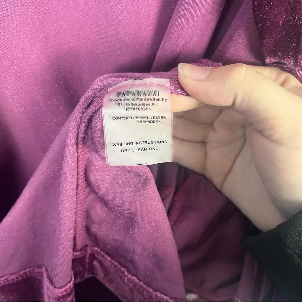 Paparazzi Mauve Garden Embroidered Velvet Cardigan size xl - Image 5