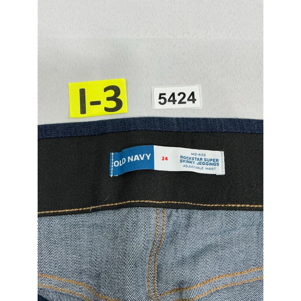 Womans Old Navy Rock Star Super Skinny Jeggings 24 Adjustible Waist Pullon NWT - Image 3
