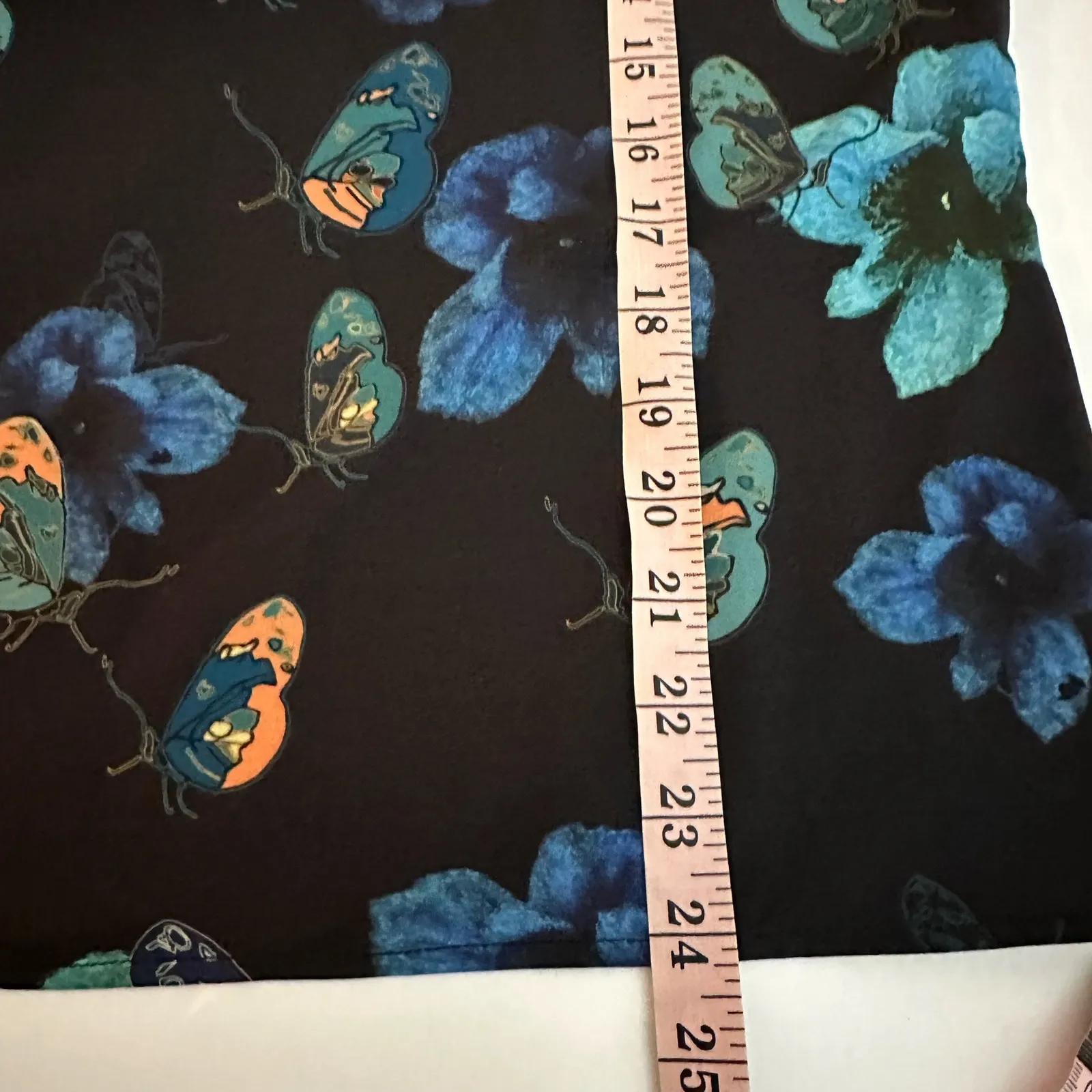 LaDress by Simone Women's Butterfly Black Blue Matching Set Size Small Floral - Image 7