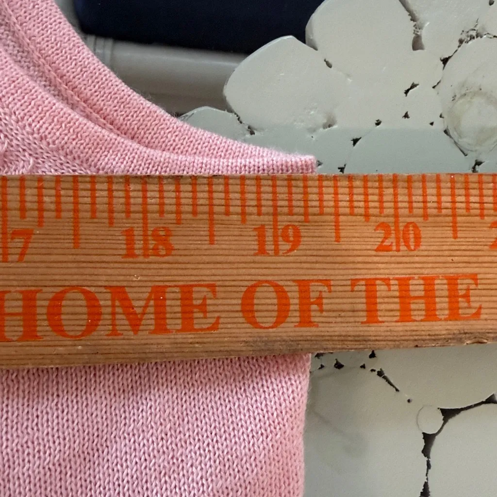 Bob Mackie Sleeveless Mock Neck Sweater Pink 15% Wool – Size Large NWT - Image 8