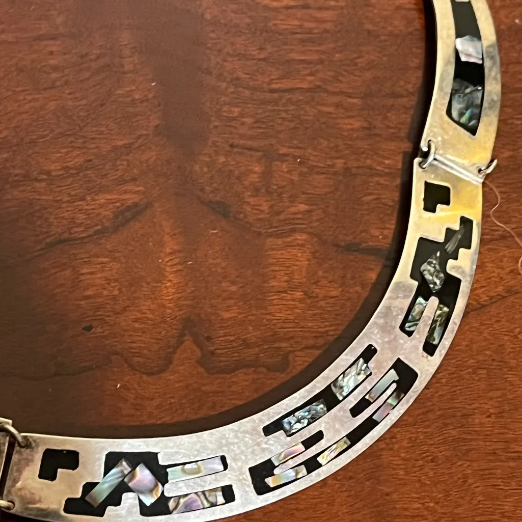 Mexican Alpaca Necklace Silver - Image 5