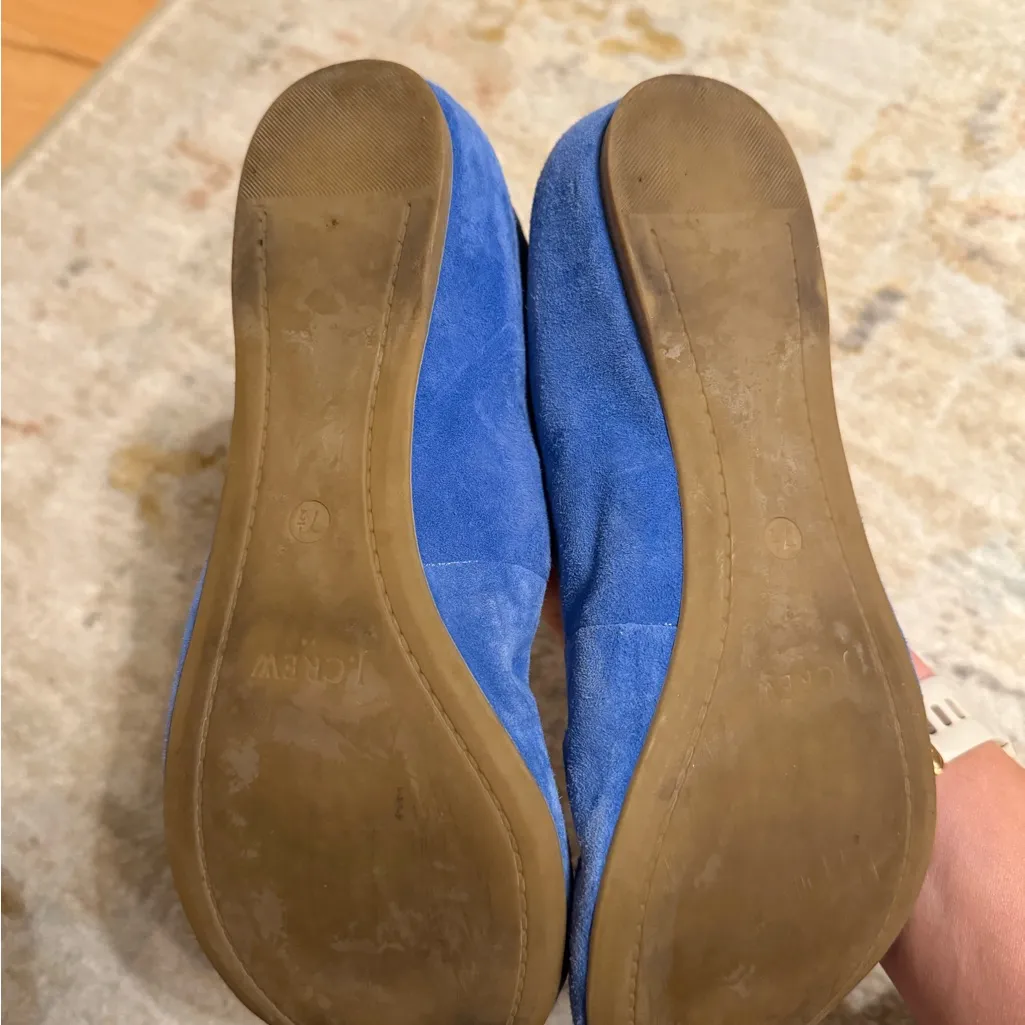 J. Crew Vibrant Blue Women's Suede Flats - Image 6