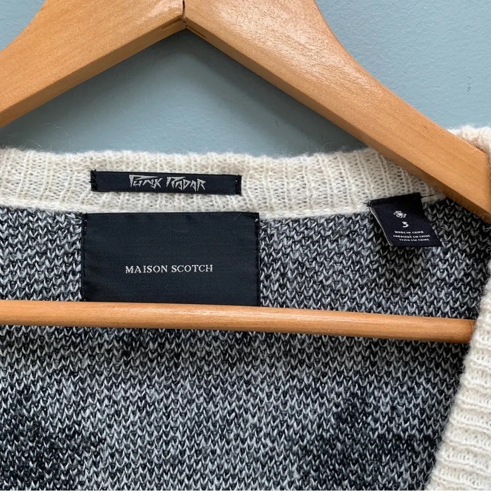 Maison Scotch Star Print Cardigan Mohair Punk Radar 3 / M - Image 8