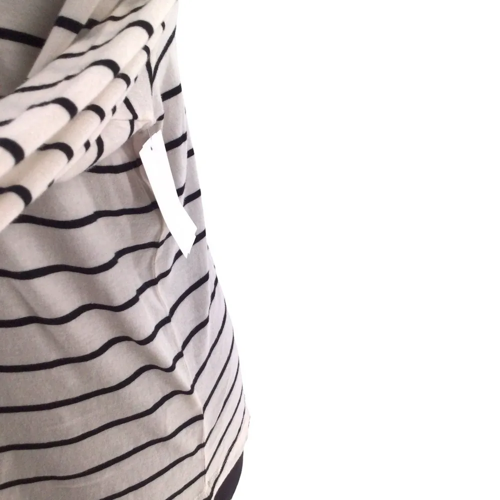 BP. cream and Black Stripe Long Sleeve Pocket Tee Shirt Nwt - Image 6