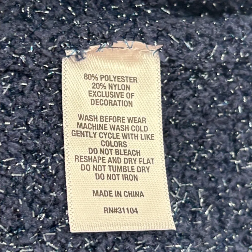 Navy Blue Sweater with Gray Trim - Image 9