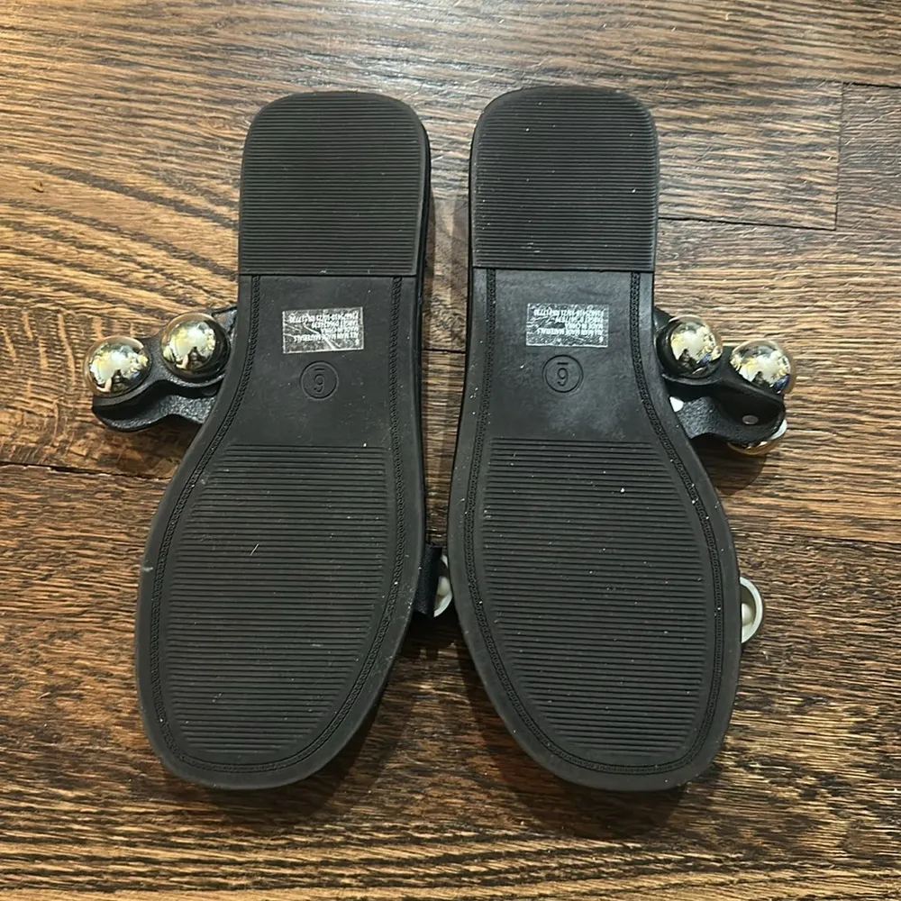 A New Day  Black Studded Sandals - Image 5