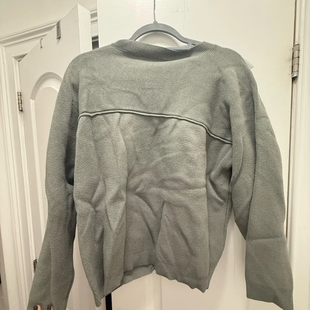 ZARA  olive green button down sweater - Image 3