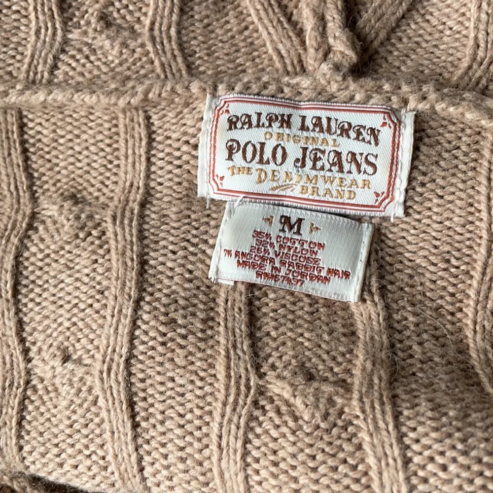 RALPH LAUREN POLO JEANS Tan Sweater with Hoodie - Image 5