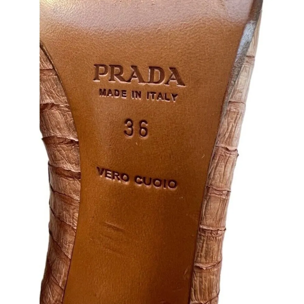 Prada  Women's Python Snakeskin Pointed Toe Pumps - Image 10