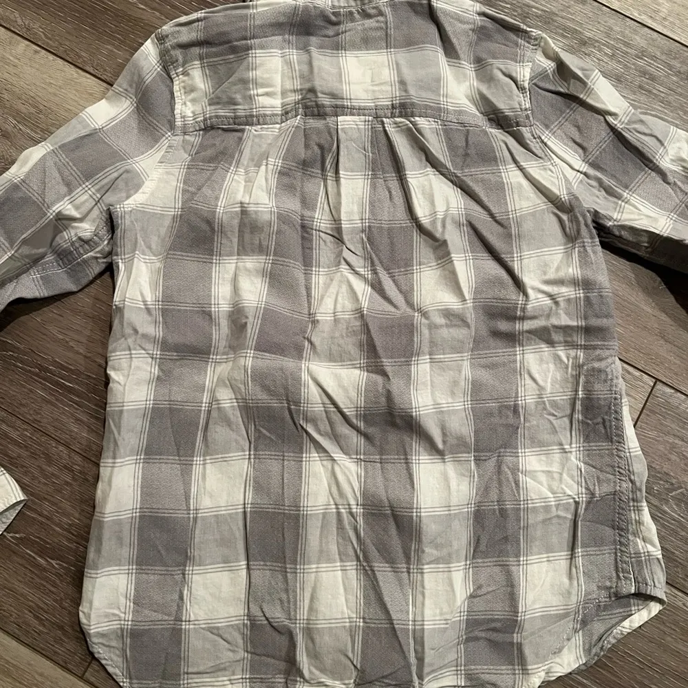 Grey and White Plaid Flannel - Image 3