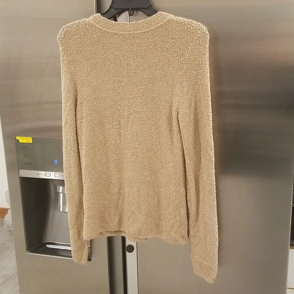 💕ST. JOHN💕 Stretch Boucle Sweater Viscose Blend ~ Camel Large NWOT - Image 4