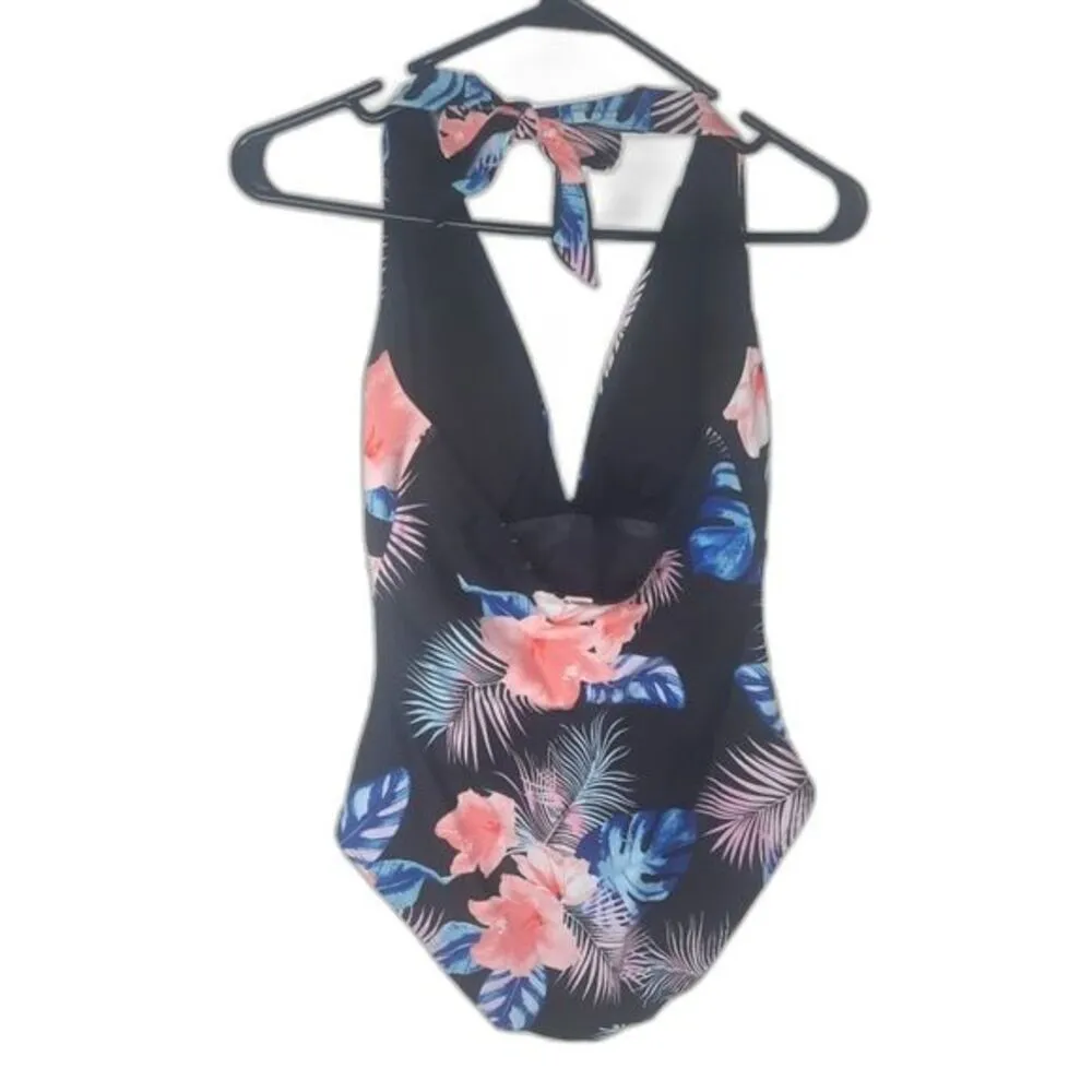 DKNY One Piece Swimsuit Tummy Control Halter Size Medium NWT - Image 4